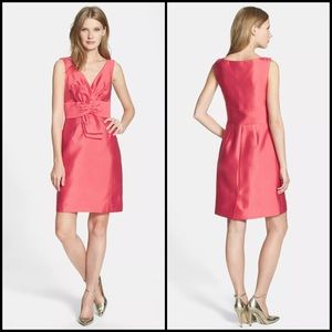 Kate Spade Silk Blend Coral Pink Bow Sheath Dress